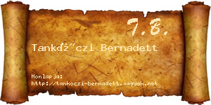 Tankóczi Bernadett névjegykártya