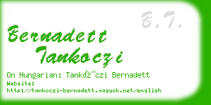 bernadett tankoczi business card